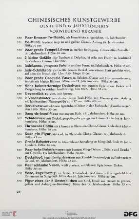 Chinesisches Kunstgewerbe (Nr. 550-678)