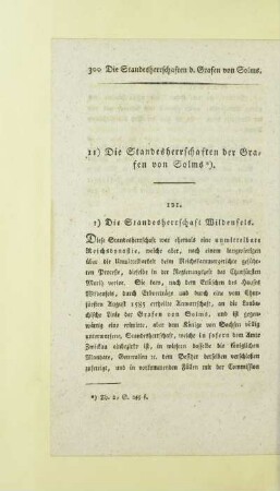 11) Die Standesherrschaften der Grafen von Solms