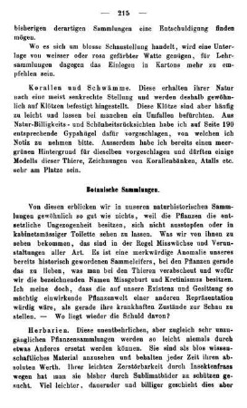 Botanische Sammlungen.