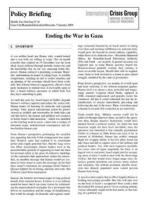 Ending the War in Gaza