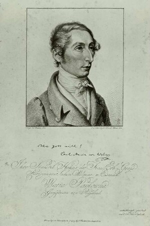 Bildnis Carl Maria von Weber (1786-1826; Komponist). Lithografie von C. A. Schwerdgeburth nach Zeichnung von C. C. Vogel von Vogelstein, 1823. Dresden: Kupferstich-Kabinett