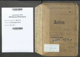 Grosche; Erich, Bergassessor; Prüfungs- u. Personalakten Band 1