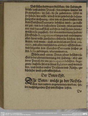 Der Boten Eyd