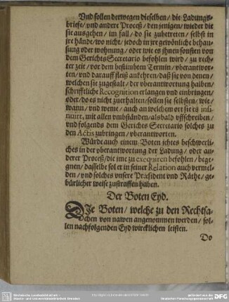 Der Boten Eyd