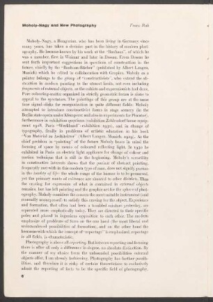 Moholy-Nagy and New Photography