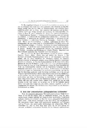 Aus der armenischen pädagogischen Litteratur