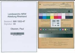Entnazifizierung Paul Oberem , geb. 23.08.1903 (Giessereichemiker)