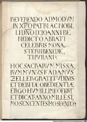 8 Masses - BSB Mus.ms. 509 : [spine title, on label:] 8 Missae // Ant. Scandelli // & aliorum.