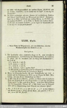 XXIII. Optik