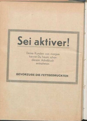 Sei aktiver!