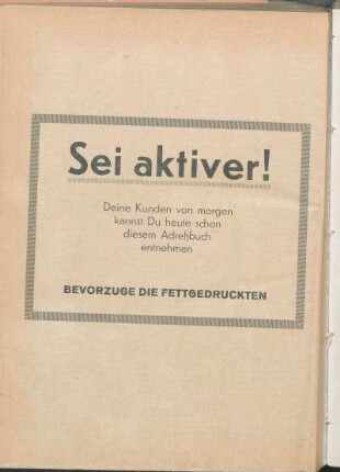 Sei aktiver!