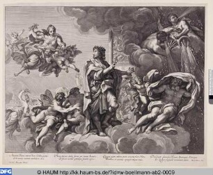 Jahreszeiten: Hyems, Janus, Flora und Zephyr