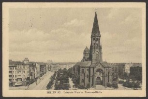 Ansichtskarte Lausitzer Platz mit Emmauskirche