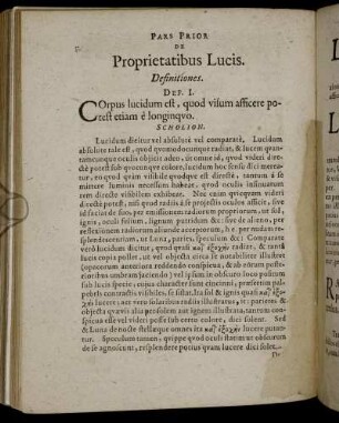 Pars Prior De Proprietatibus Lucis