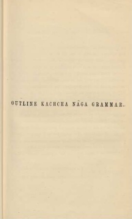 Outline Kachcha Naga grammar