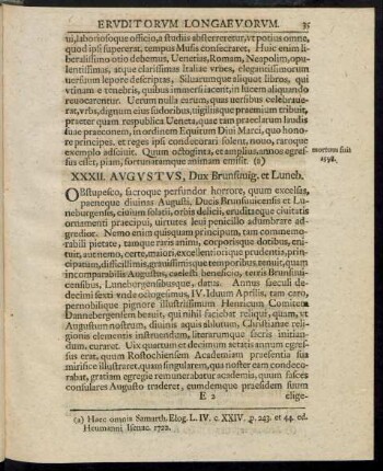 XXXII. Augustus, Dux Brunsuuig. et Luneb.