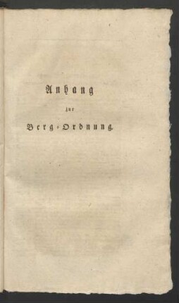 Anhang zur Berg-Ordnung