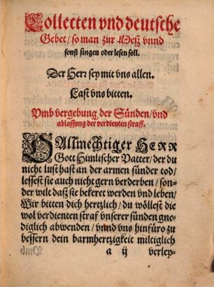 Collecten, auch Tauff und Traubüchlein