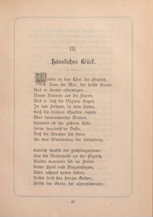 III. Häusliches Glück.
