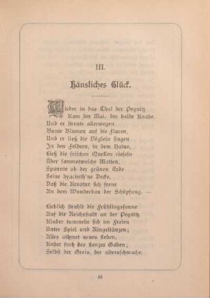 III. Häusliches Glück.