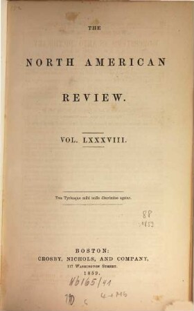 The North American review. 88. 1859