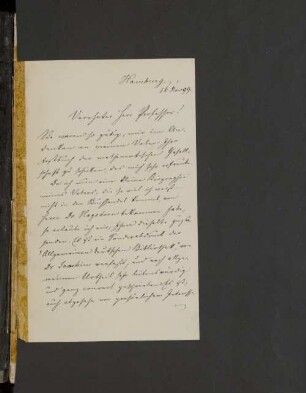 Brief von Wilh. Baumeister geb. Woltmann
