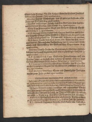 Theologici Reformatae Religionis.