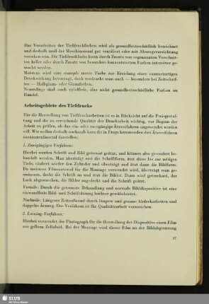 Arbeitsgebiete des Tiefdrucks