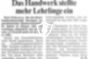 Das Handwerk stellte mehr Lehrlinge ein