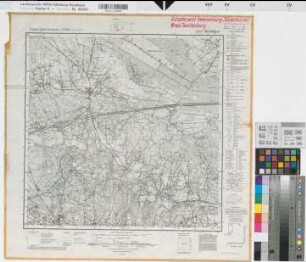 Katasteramt Ibbenbüren  Kreis Tecklenburg, Meßtischblatt Mettingen 3612, Farbige Einzeichnung mit Namensliste