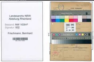 Entnazifizierung Bernhard Frischmann , geb. 00.00.0000 (Kriminalbeamter)