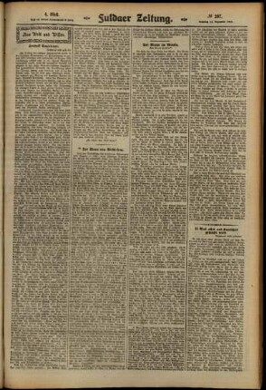 Vierte Ausgabe vom Samstag, den 14. Dezember 1912.