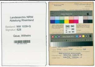 Entnazifizierung Wilhelm Geue , geb. 26.04.1915 (Baecker)