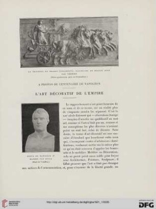 5. Pér. 3.1921: À propos du centenaire de Napoléon : l'art décoratif de l'empire