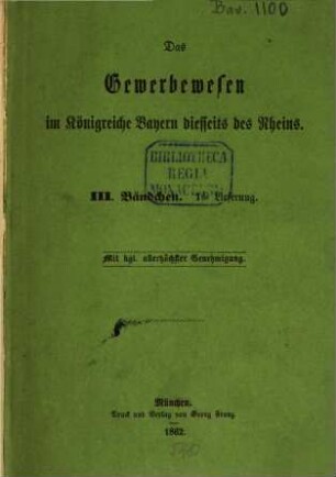 Das Gewerbewesen im Königreiche Bayern diesseits des Rheins, 3