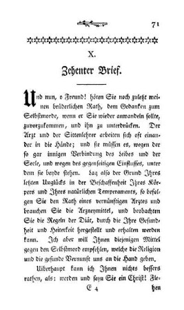 X. Zehenter Brief.