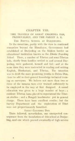 Chapter VIII. The travels of Sarat Chandra Das, Przhevalsky, and the Pandit A. K.