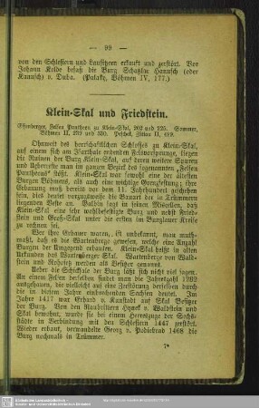 Klein-Skal und Friedstein