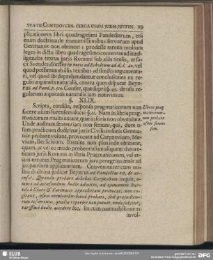 §. XLIX. Libros pragmaticorum non probare usum forensem