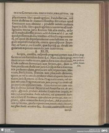 §. XLIX. Libros pragmaticorum non probare usum forensem