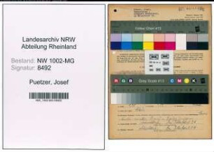 Entnazifizierung Josef Puetzer , geb. 13.05.1897 (Hausmeister)