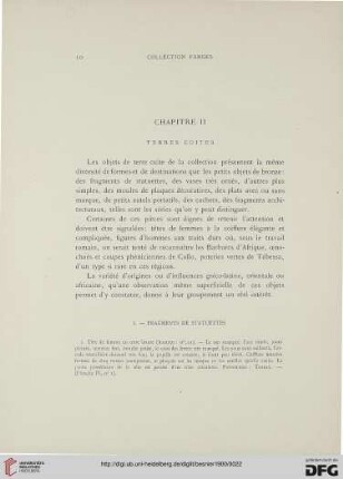 Chapitre II: Terres cuites