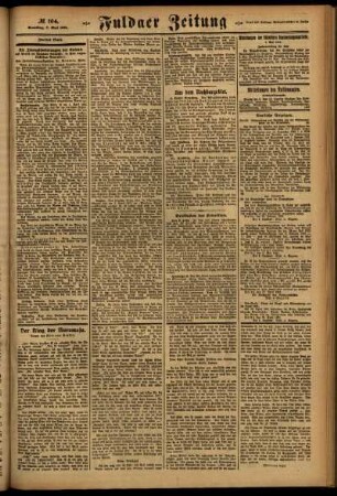 Zweite Ausgabe vom Samstag, den 07. Mai 1921.