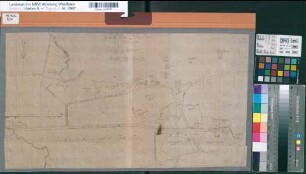 Ahle (Bünde) Teilung des Todtenbruchs 1792 o.M. 31,5 x 56,5 Skizze (Johann Christian Schlömann) Spez.Verz. Markenkarten IX Nr. 24