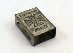 Zündholzschachtelhülse "Kriegsjahre (...)1914/15"