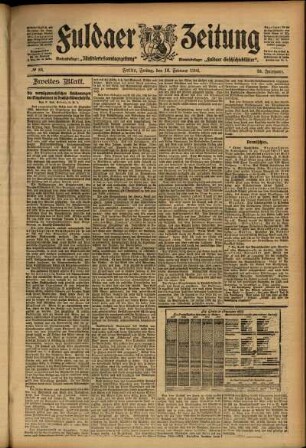 Zweite Ausgabe vom Freitag, den 16. Februar 1906.