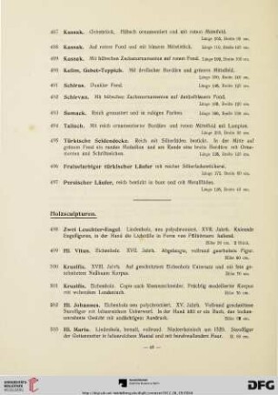 Holzsculpturen (Nr. 498-517)