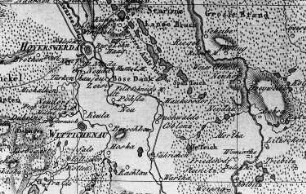 Wittichenau-Maukendorf. Karte der Niederlausitz - dem Gebiet Senftenberg, Spremberg, Muskau, Königswartha. Ohne Datum, bez.: Jung, Sect. 72, geograph. Institut Weimar