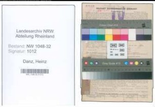 Entnazifizierung Heinz Danz , geb. 19.06.1894 (Beamter)