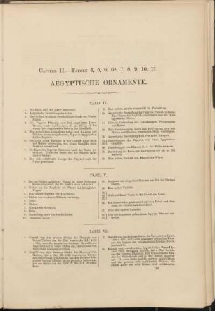 Capitel II. Aegyptische Ornamente.